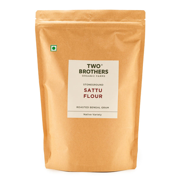 Two Brothers Organic Farms - Sattu Atta | Stoneground, Gluten Free Flour, 1 KG