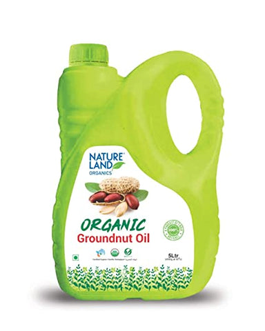 Natureland - Groundnut Oil | Cold Pressed, Kolhu, Kachi Ghani - 5 LTR