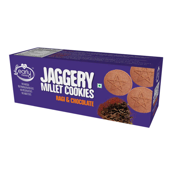 Early Foods -Ragi & Chocolate Jaggery Cookies, 150gms