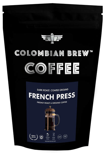 Colombain Brew - Arabica French Press Coffee Powder, Dark Roast Strong - 100 GM