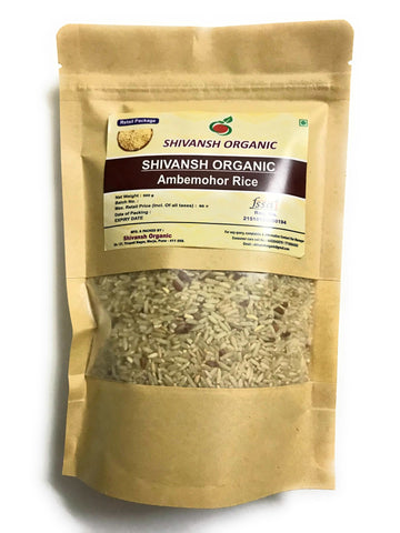 Shivansh - Organic White Ambemohar Rice - 1 KG