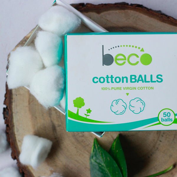 Beco Cotton Balls | 100% Pure Virgin Cotton - 50 PC