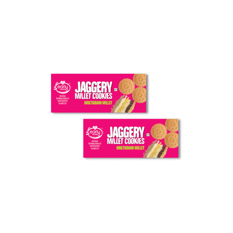 Early Foods-Pack of 2 - Multi-grain Millet Jaggery Cookies 150g X 2