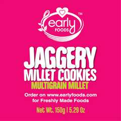 Early Foods-Pack of 2 - Multi-grain Millet Jaggery Cookies 150g X 2