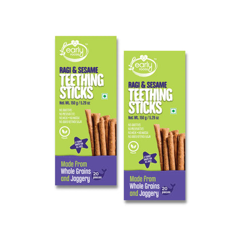 Early Foods - Ragi & Sesame Jaggery Teething Sticks (Pack of 2)