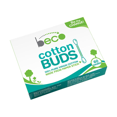 Beco - Eco-friendly Cotton Ear Buds | with Paper Stick - (60 Swab)