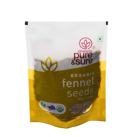 Pure & Sure - Organic Fennel Seeds / Saunf - 100 GM