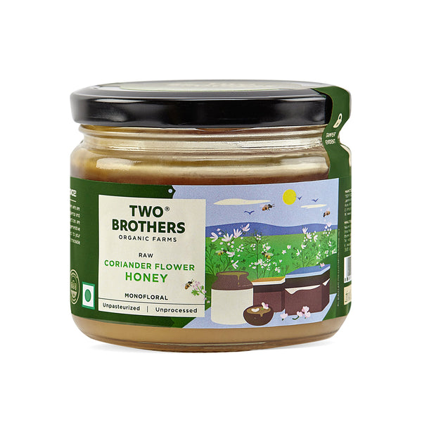 Two Brothers Organic Farms - Coriander Honey | Raw, Mono-Floral, Unfiltered