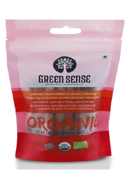Green Sense Organic Ceylon Cinnamon Quills (Dalchini or Cinnamon Sticks)