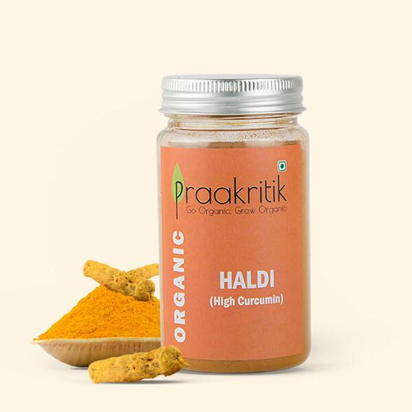 Praakritik - Organic Haldi Powder (Turmeric High Curcumin) - 100 GM
