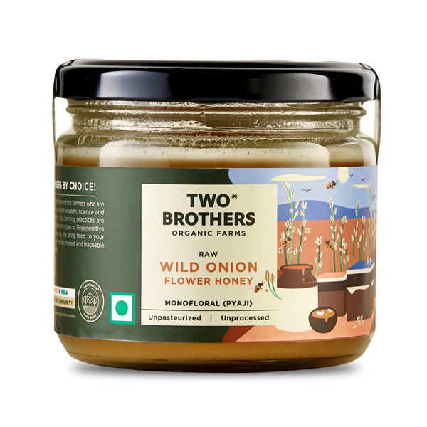 Two Brothers Organic Farms - Wild Onion Flower Pyaji Honey | Raw, Mono-floral, Unfiltered