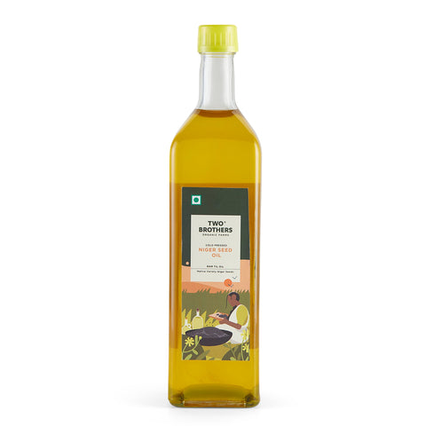 Two Brothers Organic Farms - Cold Pressed Niger Seed Oil | Ram Til or Inga | Single-Filtered, 1 LTR