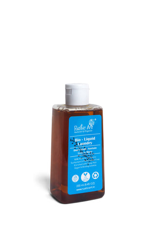 Rustic Art - Organic Bio Liquid Laundry | Detergent with Soapnut & Lemon - 250 ML
