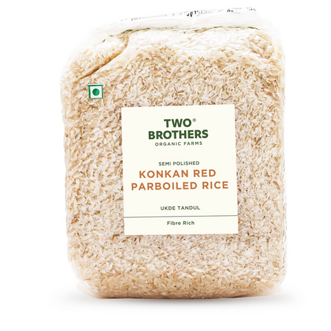Two Brothers Organic Farms - Konkan Red Parboiled Rice | Gluten-Free, 1 KG