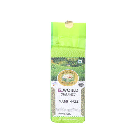 El World - Organic Moong Whole - 500 GM