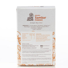 Pure and Sure - Organic Sambar Powder - 100 GM