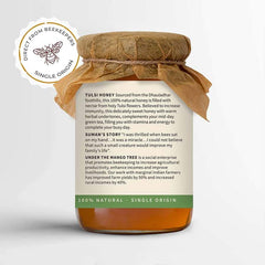 Under The Mango Tree - Tulsi Honey | 100% Pure & Natural, Single Origin, No Additives and Ethically Sourced Honey