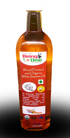 Being Desi - White Sesame Oil | Cold Pressed, Kolhu, Kachi Ghani - 500 ML
