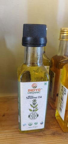 Indyo Organic - Cold-Pressed White Sesame Oil (Kolhu) - 100 ML
