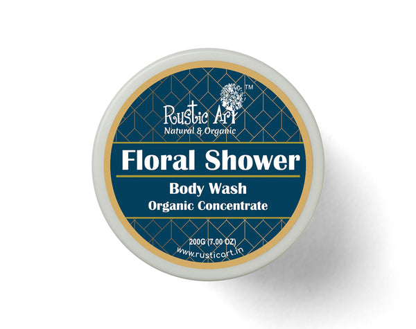 Rustic Art - Floral Shower Body Wash Concentrate | With Rajnigandha, Raatrani & Rose