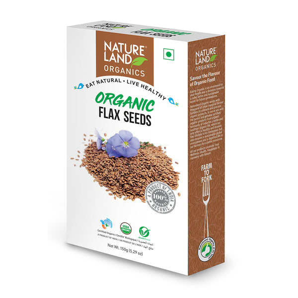 Natureland - Organic Flaxseed Raw - 150 GM