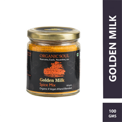 Organic Soul - Golden Milk Spice Mix Powder - 100 GM | Curcumin, Ayurvedic, Kadha