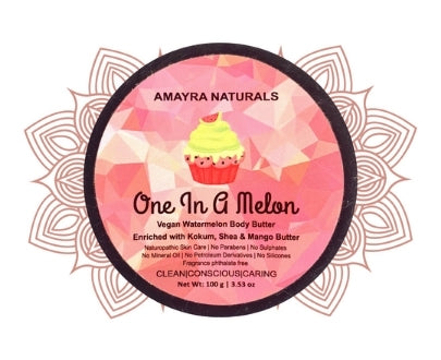 Amayra Naturals - One In A Melon Body Butter Cream | Kokum, Mango & Oat Protein