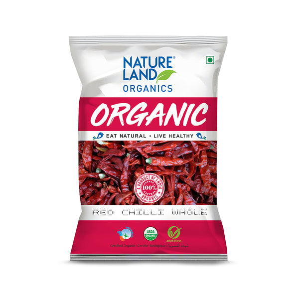 Natureland - Organic Red Chilli Whole (Laal Mirch Sabut) - 50 GM