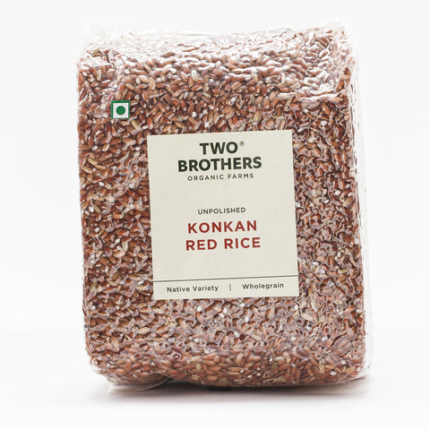 Two Brothers Organic Farms - Konkan Red Rice | Gluten-Free, 1 KG