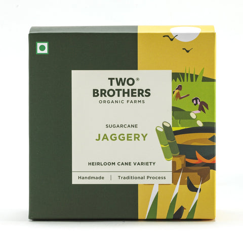 Two Brothers Organic Farms - Sugarcane Jaggery Block - 900 GM